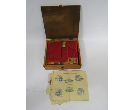 A vintage toy block construction set 