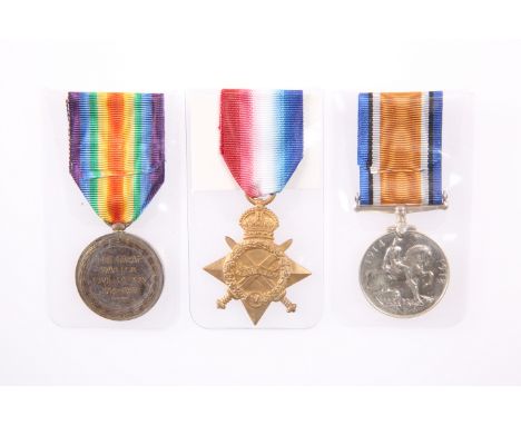 A WWI MEDAL TRIO, 9319 M. Wilkinson D.L.I., (4-9319 on War and Victory Medals).