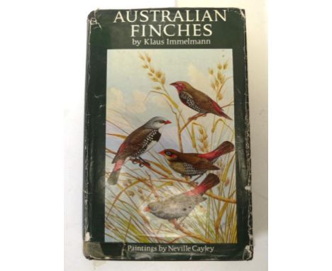 Volume First Edition 'Australian Finches' 'in Bush and Aviary,' by Klaus Immelmann, first edition published by Angus and Robe