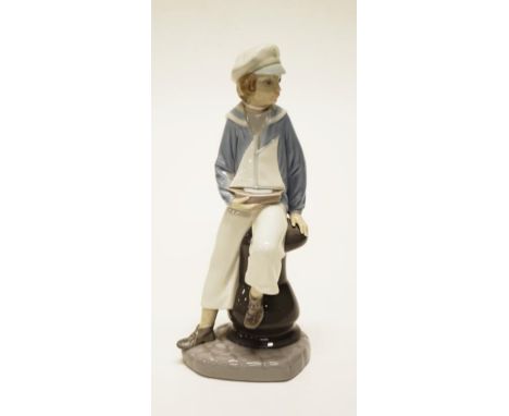 Lladro Sailor Boy ceramic figure (height 24cm approx).