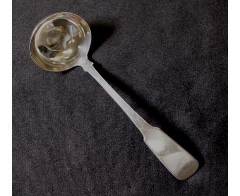 Scottish Provincial sterling silver sauce ladle by John Scoot, (active 1817-1841), Perth, (length 16cm; weight 34grams approx