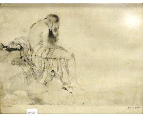 William Orpen (1878-1931)  "The Bather" lithograph with printed title and signature below, published by The Chenil Gallery, C