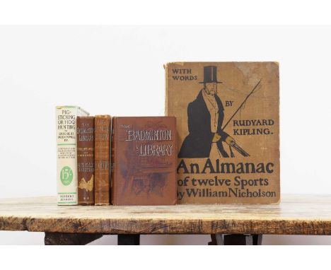 SPORT: 1- Nicholson, William: An Almanac of Twelve Sports. Words by Rudyard Kipling. Heinemann, 1898, 1st. Edn. With 12 colou