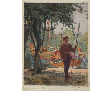 WILKINSON, Norman: Eight watercolours and gouache on card for 'Hakluyt’s first voyage' (26 x 20cm). (8)Condition ReportPlease