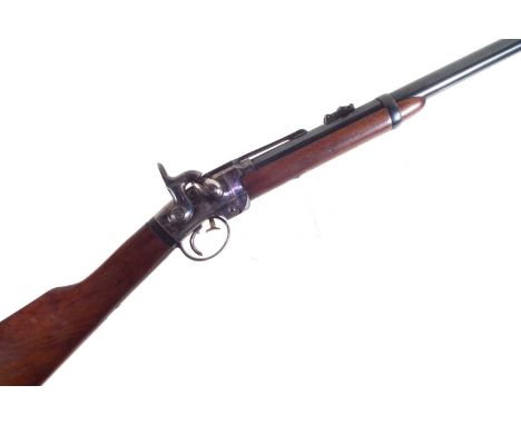 Pietta 20 bore Smiths Carbine shotgun, with 24 inch barrel fitted with folding leaf sight serial number 1707, colour case har