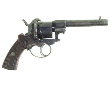 Belgian pinfire revolver, 120 bore 4.5 inch barrel, serial number 2365.Section 58(2) Antique /obsolete calibre, can be owned 