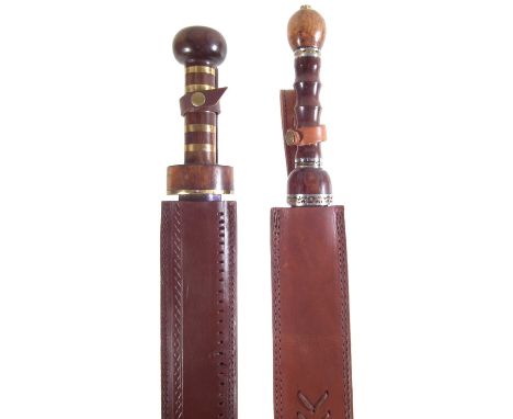 Modern replica of a Roman Sparta cavalry sword and scabbard, after a 1st century AD original, and a Gladius Roman foot soldie