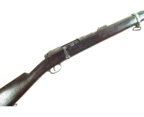 Turkish Mauser 71 carbine, 178 inch barrel fitted with ladder sight.Section 58(2) Antique /obsolete calibre, can be owned wit