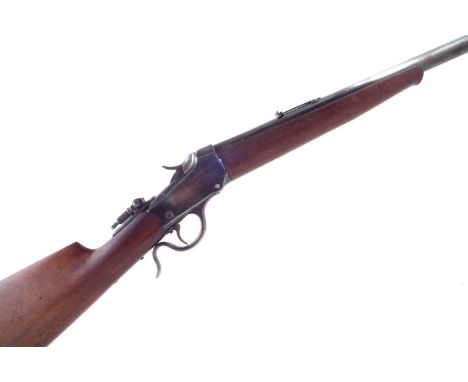 Winchester 1885 low wall .25-20WCF, serial number 83737, originally in .25-20 SS but with reemed chamber to take the .25-20WC