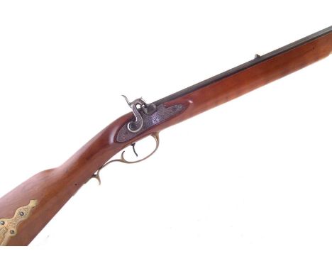 Euroarms .45 smooth bore percussion shotgun, mainspring broken, serial number 26989, modelled around a Kentucky Rifle, the 35