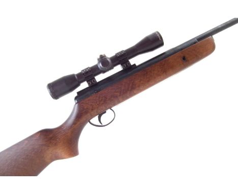 BSA Supersport .22 air rifle, serial number S07933, with 14" barrel / silencer, fitted with 4x32 scope, with slip.No licence 