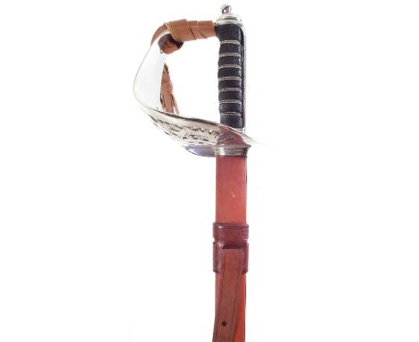 Modern replica of an 1897 Infantry Officers Sword and scabbard,102cm long 