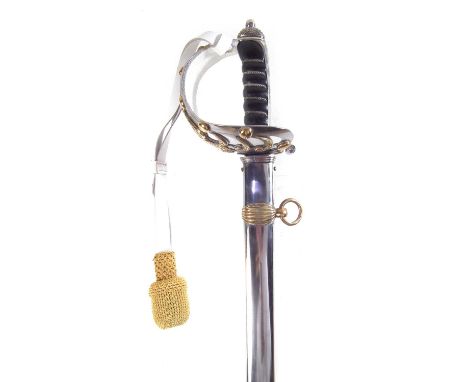 Modern replica of a Household Cavalry Life Guards sword and scabbard, 1834 pattern.119cm long 