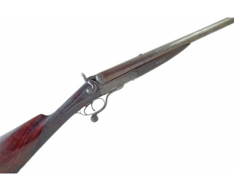 E. M. Reilly 8 bore double barrel side by side rotary underlever hammer gun, serial number 18593, the 30 inch Damascus barrel