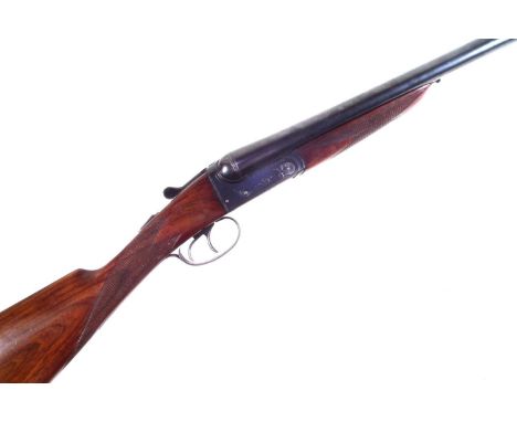BSA 12 bore side by side shotgun, serial number 46473, with 30 inch barrels choked to 3/4 and 1/4.UK RFD OR SHOTGUN LICENCE R