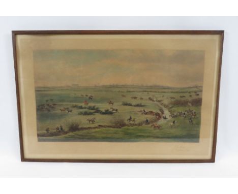 After G.D. Giles Hunting Print, “The Ward, The Firehouse River” 45.5cm x 71cm