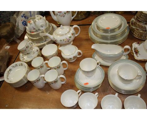 A Wedgwood porcelain part tea, dinner, and coffee service in the Mirabelle pattern, together with a Royal Doulton part tea an