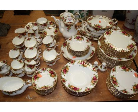 An extensive Royal Albert Old Country Roses pattern tea, coffee and dinner serviceCondition report: A large service of approx