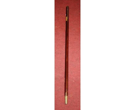 A 20th century beech and brass mounted grade stick 97cm