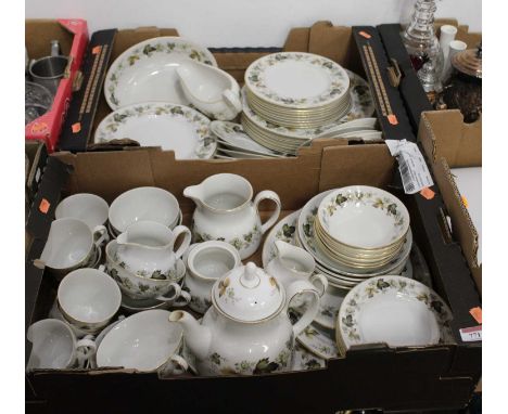 A Royal Doulton Larchmont pattern part tea and dinner service