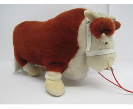 A Merrythought soft toy bull, 40cm long 