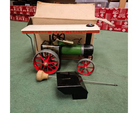 A boxed Mamod TE1 live steam traction engine