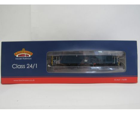 A boxed Bachmann Branch-Line 00 gauge model railway 32-442 Class 24/1 diesel locomotive '24137' in BR blue livery, 21 DCC 