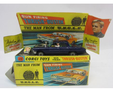 A boxed Corgi Toy 497 diecast The Man From U.N.C.L.E. Thrushbuster with Waverly Ring (one flap missing from pictorial card in