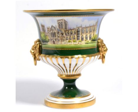 A Royal Worcester limited edition Campana urn commemorating York Minster no. 224