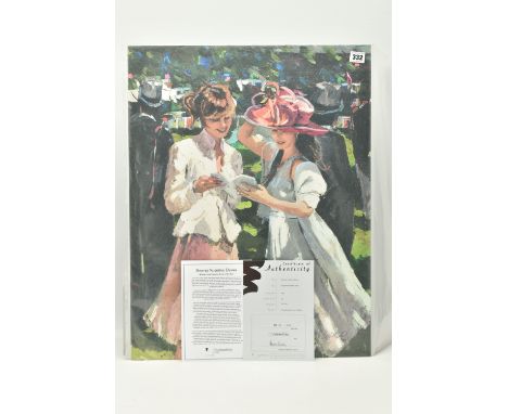SHERREE VALENTINE DAINES (BRITISH 1959) 'ROYAL ASCOT LADIES DAY II', a signed limited edition print depicting female figures 