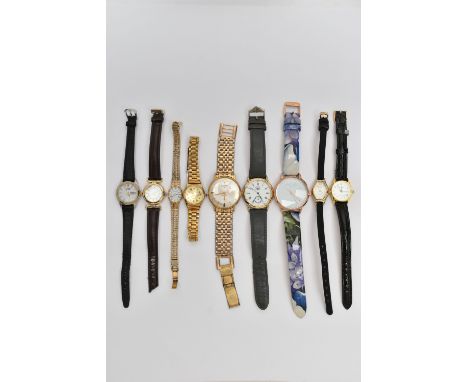 A BAG OF ASSORTED WRISTWATCHES, to include a ladys 'Citizen Eco-Drive', a gents 'Rotary' gold plated, others to include 'Bulo