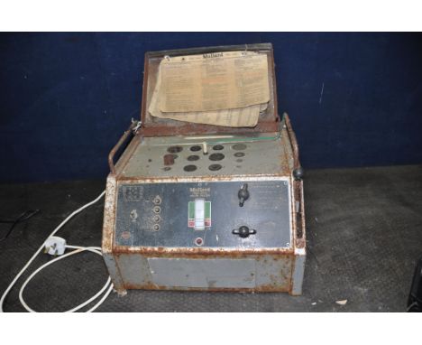 A VINTAGE MULLARD HIGH SPEED VALVE TESTER in distressed and rusted condition (untested)
