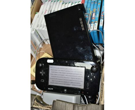 NINTENDO WII U CONSOLE WITH QUANTITY OF GAMES AND ACCESSORIES, includes the console, game pad, pro controller, New Super Mari