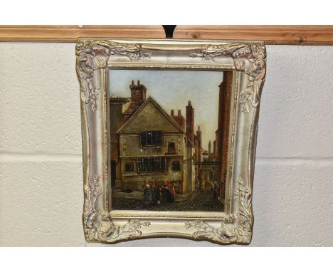 J BUTLER (19TH CENTURY), 'THE OLD POSTERN GATE', a mid to late Victorian study of the Nottingham landmark public house, a gro