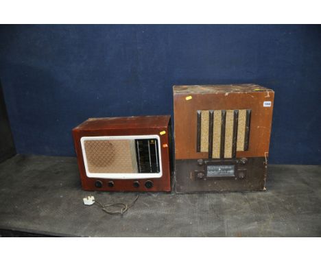 TWO VINTAGE VALVE RADIOS comprising of a Pye Type 56a and a Magnavox (both UNTESTED)