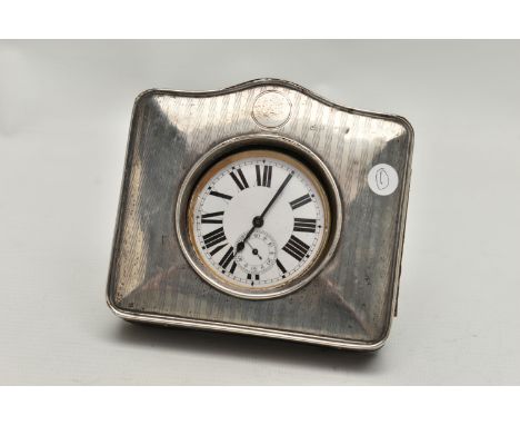 A GOLIATH POCKET WATCH WITH CASE, the manual wind pocket watch, with a round white dial, Roman numerals, blue steel hands, su