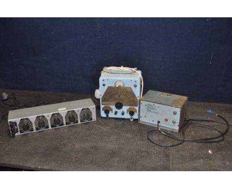 THREE VINTAGE PYE TEST EQUIPMENT including a Component tester, a Portafone power supply etc (untested) (3)