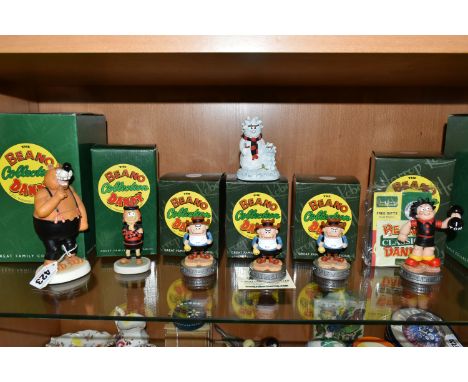 A GROUP OF ROBERT HARROP BOXED BEANO AND DANDY COLLECTION FIGURES, comprising BD21 'Pa Bear', BD04 'Minnie The Minx', three C