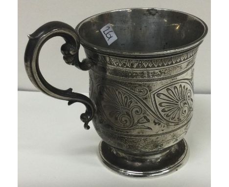 A Victorian Scottish silver christening mug. Marked to side. Approx. 147 grams. Est. £150 - £200.