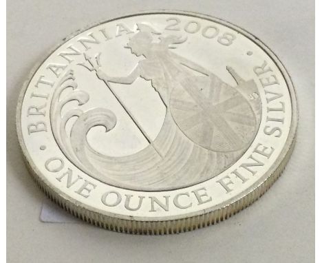 A one ounce Britannia silver coin. Approx. 31 grams. Est. £30 - £50.