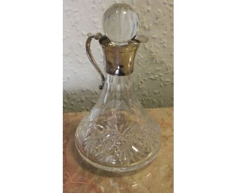 A silver mounted spirit decanter. London. Est. £30 - £50.