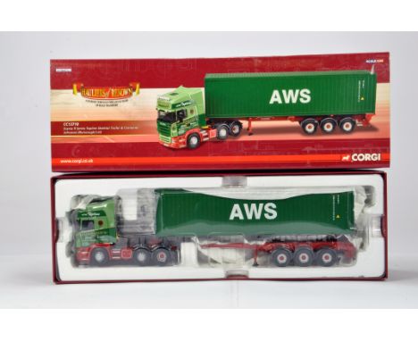 Corgi 1/50 Commercial Diecast Truck Issue comprising CC13718 Scania R Series Container Trailer. Johnsons. NM to M in Box.
