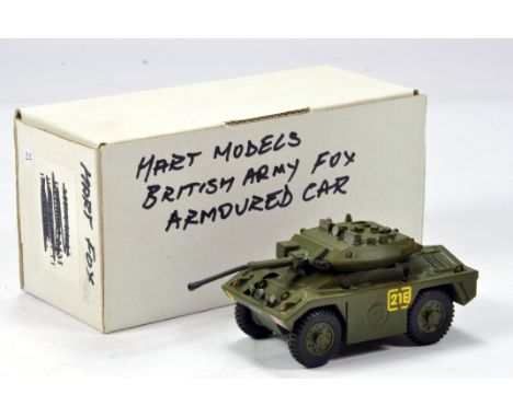 Hart Models 1/48 White Metal Factory Built British Army Fox Armoured Car. Rare Stunning hand built specialist model. 
