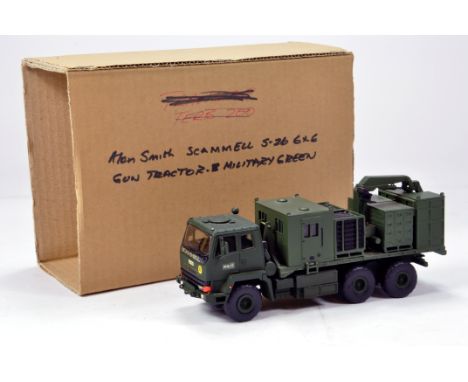 Alan Smith Auto Models (ASAM) 1/48 White Metal Scamell S26 6X6 Gun Tractor with Crane in Green Colour Scheme. Wondeful rare m