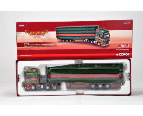 Corgi 1/50 Commercial Diecast Truck Issue comprising CC13730 Scania R Houghton Parkhouse Livestock Transporter. Valley Transp