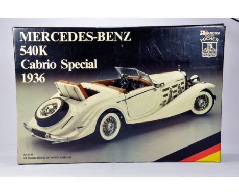 An amazingly detailed and comprehensive model kit No. K82 in 1/8 scale from Rivarossi - Pocher (Italy) of the 1936 Mercedes B