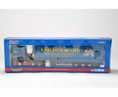 Corgi 1/50 Commercial Diecast Truck Issue comprising CC13706 Scania R Series Curtainside. Knights of Old. NM to M in Box.
