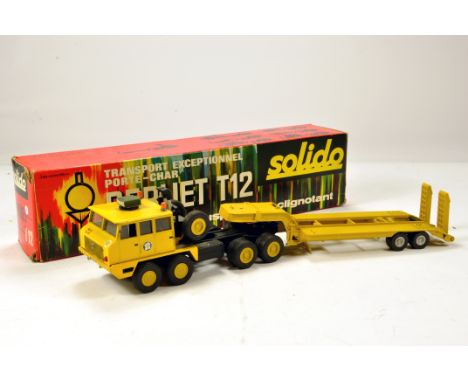 Solido No. 305 Berliet T12 Transport Lorry in Yellow. Interesting model is generally E in VG Box. 