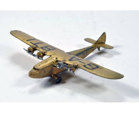 Dinky No. 60A Imperial Airways Liner in gold with G-ABTI. Generally F to G. 