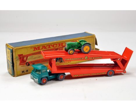 Matchbox Kingsize No. K8 Car Transporter (plus Tractor). Fine example is E to NM in F to G Box.